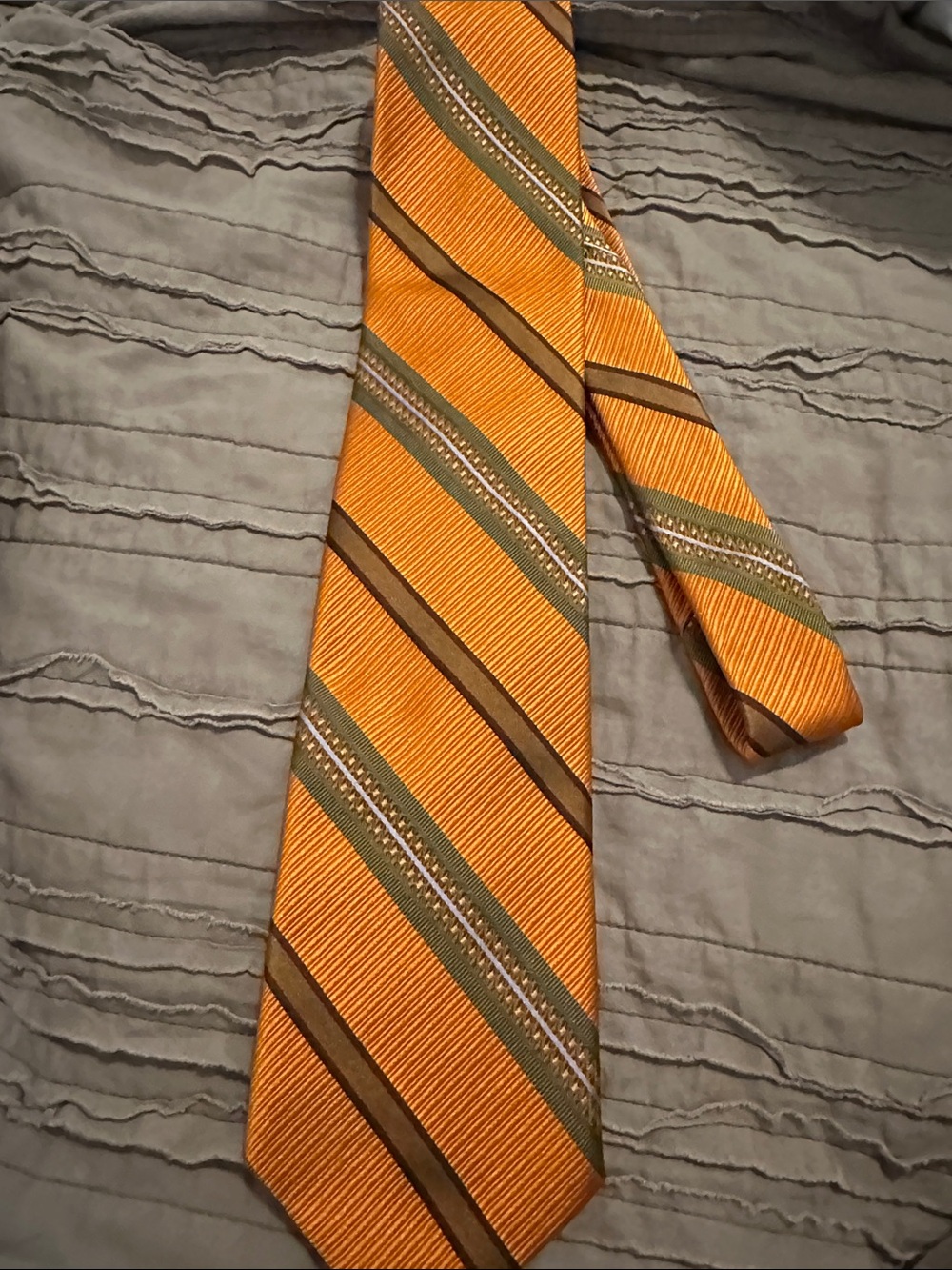 Robert Talbott Orange Striped Silk Tie